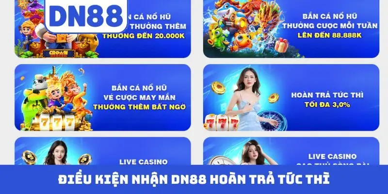 DN88 Hoàn Trả Tức Thì - Ưu Đãi Cho Tất Cả Thành Viên - Pavin